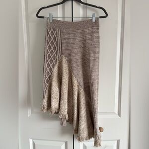Beautiful Beige Knit Women's Skirt
